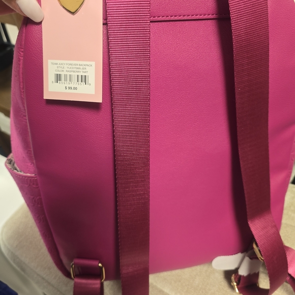 Juicy Couture Vibrant Pink Backpack with Logo Accents - Picture 3 of 5